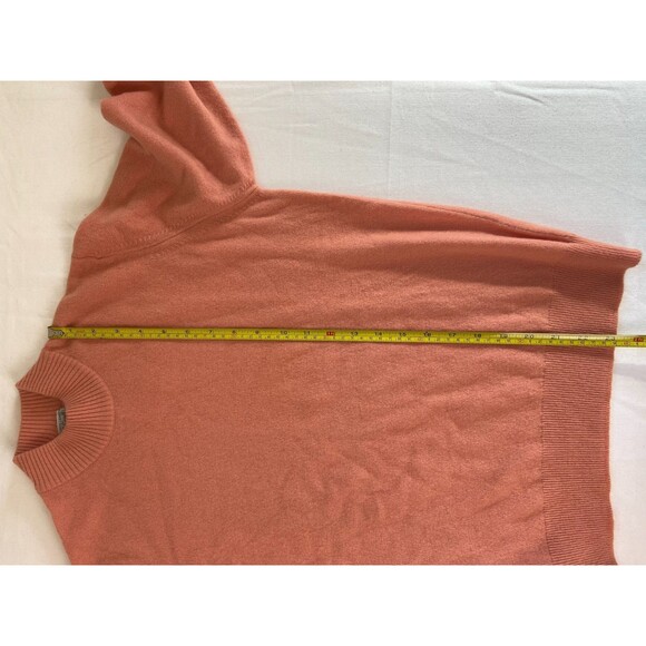 Lyle & Scott Sweater Womens Size 40 Peach Mock Neck Lambswool Made in Scotland - Picture 9 of 11